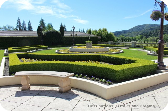 Gardens at Ferrari-Carano Vineyards and Winery Villa Fiore location in Dry Creek Valley