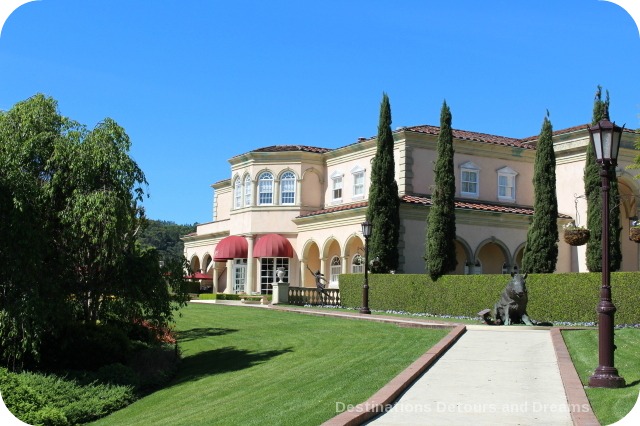 Gardens at Ferrari-Carano Vineyards and Winery Villa Fiore location in Dry Creek Valley, California
