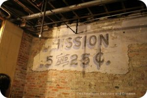 Speakeasy admission sign in Underground Seattle