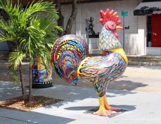 Decorative rooster in Little Havana neighbourhood in Miami, Florida