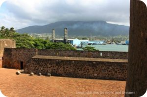 View looking toward land and Isabel de Torres Peak from Fort San Felipe