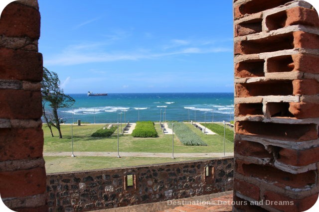 View looking the Caribbean from Fort San Felipe
