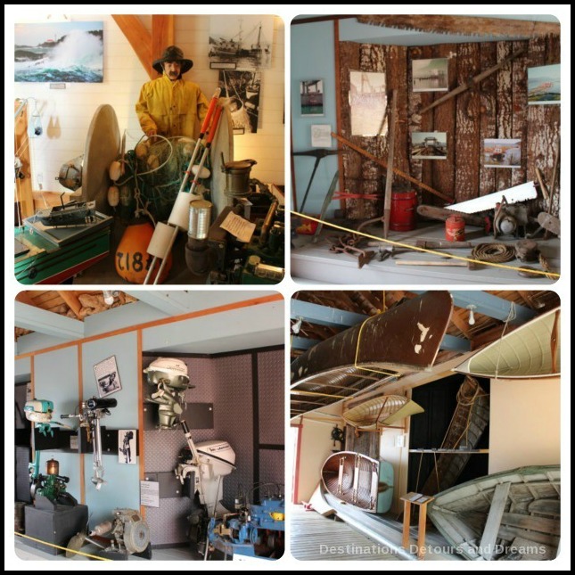 Displays at Cowichan Bay Maritime Centre museum