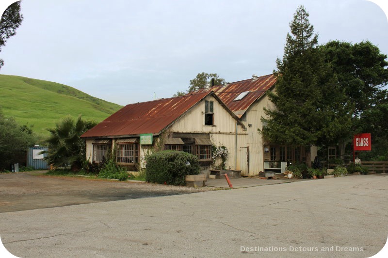 Glass art studio in Harmony, population 18, in central California. 