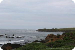 Piedras Blancas Light Station in the distance, California