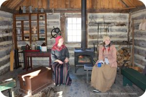 Festival du Voyageur interpreters at Fort Gibraltar cabin