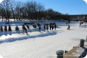 Unique Winnipeg Winter Fun Activities - ice skating on the Red River Mutual Trail, the longest naturally frozen skating trail in the world