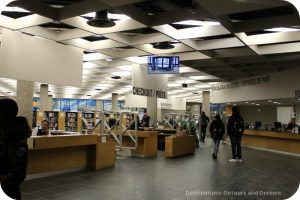 Art at the Library: entrance to Winnipeg Millennium Library