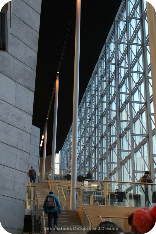 Art at the Library; Winnipeg Millennium Library staircase