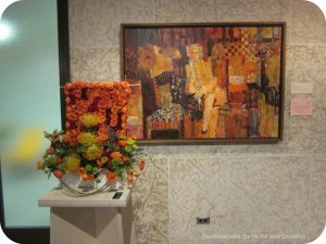 Art in Bloom: a floral display inspired by art at the Winnipeg Art Gallery: design by Bernice Klassen inspired by Ivan Eyre's "Woman and Interior"