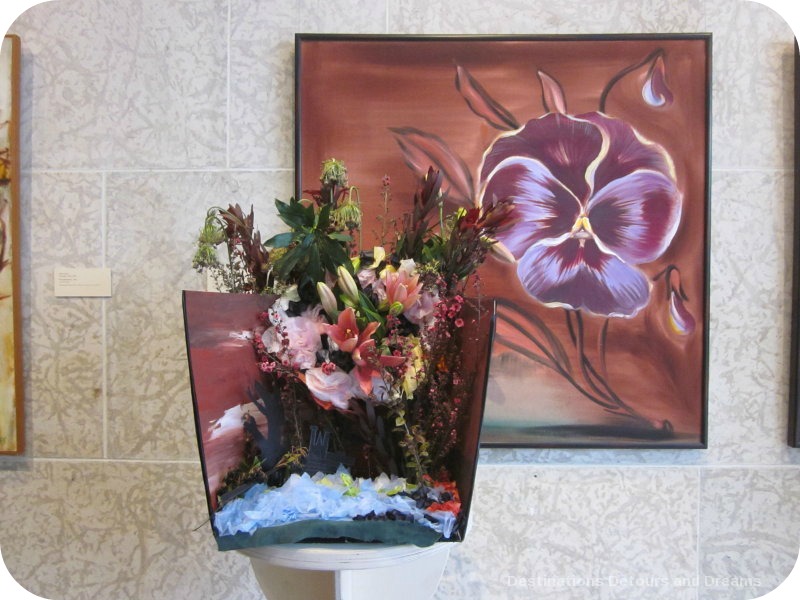 Art in Bloom: a floral display inspired by art at the Winnipeg Art Gallery: design by Art City inspired by "Untitled" by Wando Kopp from her Postcards from Paris series
