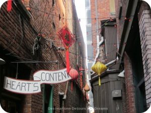 Fan Tan Alley in Canada's oldest Chinatown, Victoria British Columbia