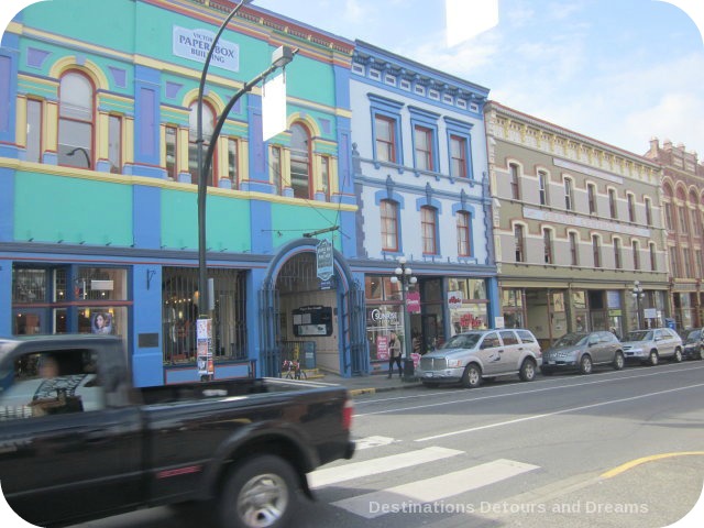 Heritage buildings at the edge of Canada's oldest Chinatown, Victoria British Columbia