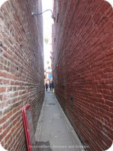 Entrance to Fan Tan Alley in Canada's oldest Chinatown, Victoria British Columbia