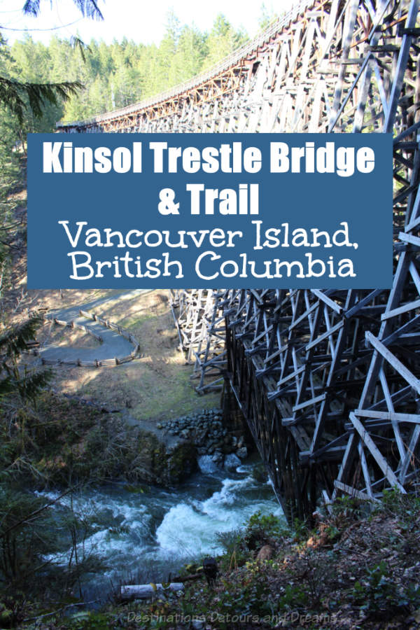 The spectacular historic Kinsol Trestle Bridge on Vancouver Island is part of the Cowichan Valley Trail and a reminder of mining and logging histories. #VancouverIsland #CowichanValley #Canada #trestlebridge