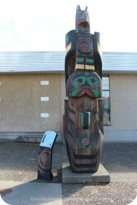 The Gwa'yasdams Flood Story by Haeklas (Basil James) totem pole in Duncan British Columbia (the City of Totems)