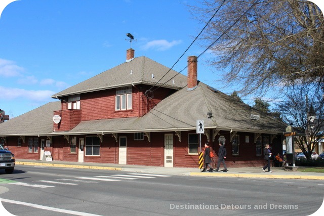 Former railway station, now a museum in Duncan (aka City of Totems), British Columbia.