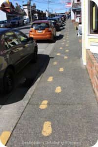 Path to the murals in MuralTown - Chemainus, British Columbia