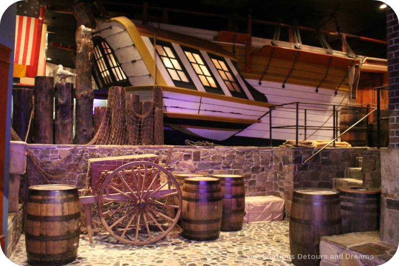 The story of British Columbia at the Royal BC Museum - replica of the Discovery ship