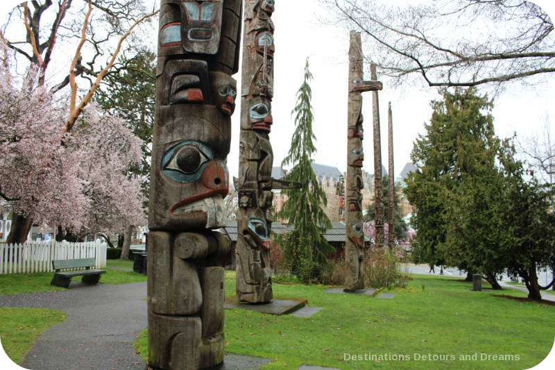 The story of British Columbia at the Royal BC Museum - Thunderbird Park totems