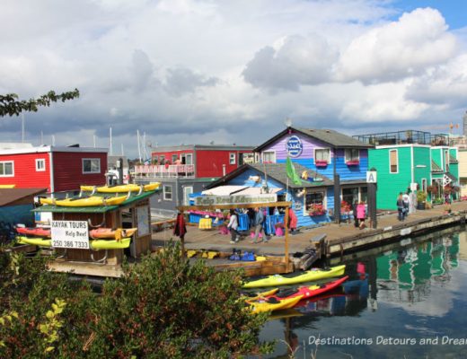 Victoria Fisherman's Wharf - a colourful area of food, sealife, shops and float homes