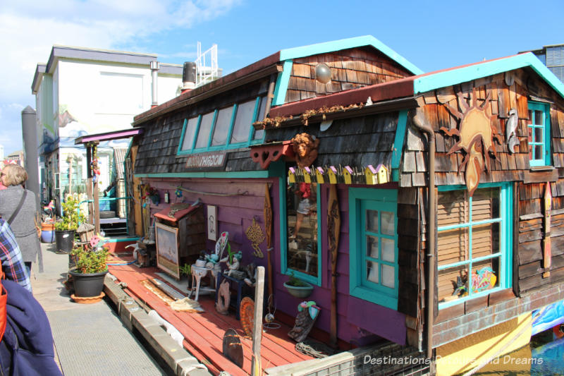Floating home at Fisherman's Wharf in Victoria, British Columbia
