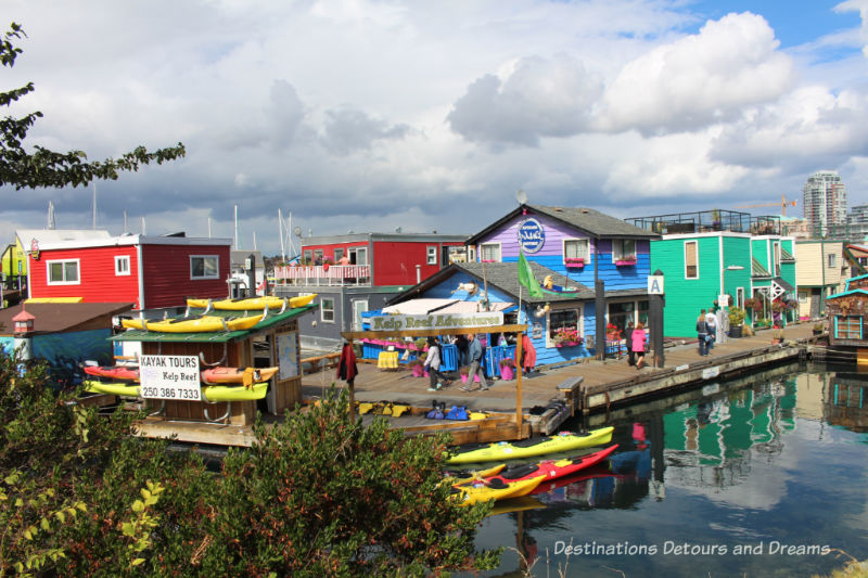 Victoria Fisherman's Wharf - a colourful area of food, sealife, shops and float homes