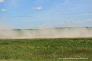 Canadian Prairie Summer Road Trip Photo Story: dust along a side road
