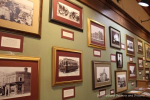 History Goes Underground at the Tunnels of Moose Jaw in Saskatchewan: history information on lobby walls