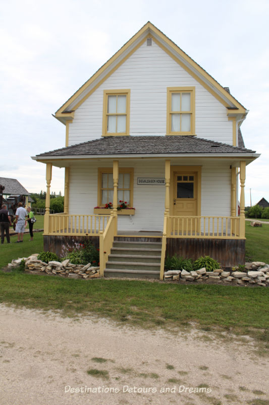 Sigvaldason House at Arborg and District Multicultural Heritage Village,where restored buildings preserve the past of a rural Manitoba farming community.