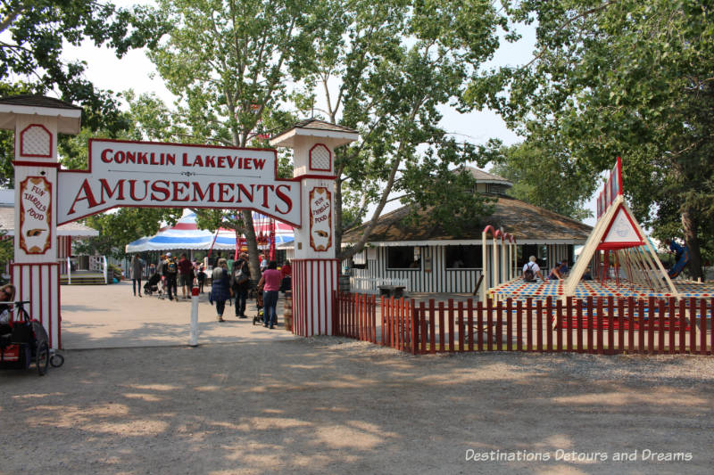 Travelling carnival in Heritage Park Historical Village in Calgary, Alberta