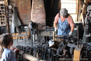 Flett's Blacksmith Shop in Heritage Park Historical Village in Calgary, Alberta