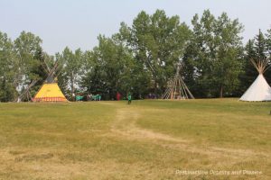 First Nations Encampment in Heritage Park Historical Village in Calgary, Alberta