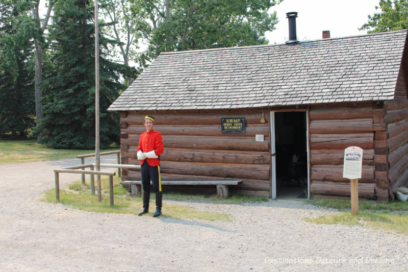 Mounted Police post in Heritage Park Historical Village in Calgary, Alberta