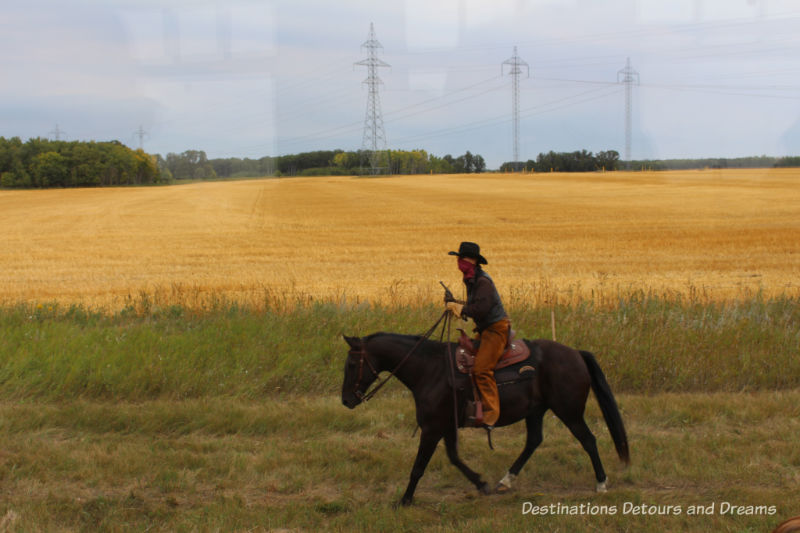 The Great Train Robbery: a fun excursion on Manitoba's Prairie Dog Central Railway, a heritage train