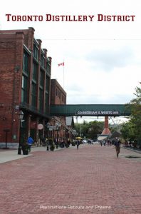 Toronto Distillery District: a Victorian industrial site in Toronto, Ontario is now an arts, culture and entertainment destination