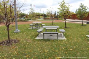 Picnic area in Upper Fort Garry Provincial Park, Winnipeg, Manitoba