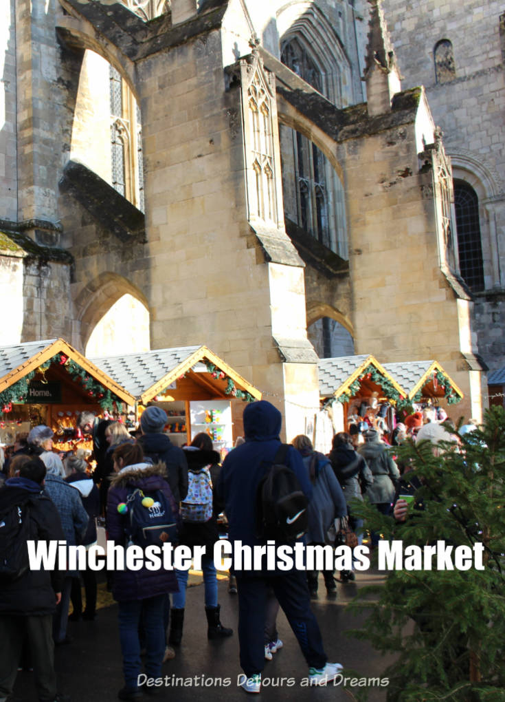 Winchester Christmas Market: A traditional German-style Christmas market on the grounds of historic Winchester Cathedral in Hampshire, England