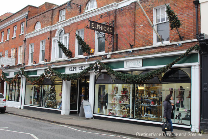 Elphicks Store. History and British Charm in Farnham. Farnham is a historic British market town located on the western edges of Surrey in the rolling Surrey Hills. It is known for its Georgian streets, historic buildings, craft heritage, and easy access to the North Downs Way