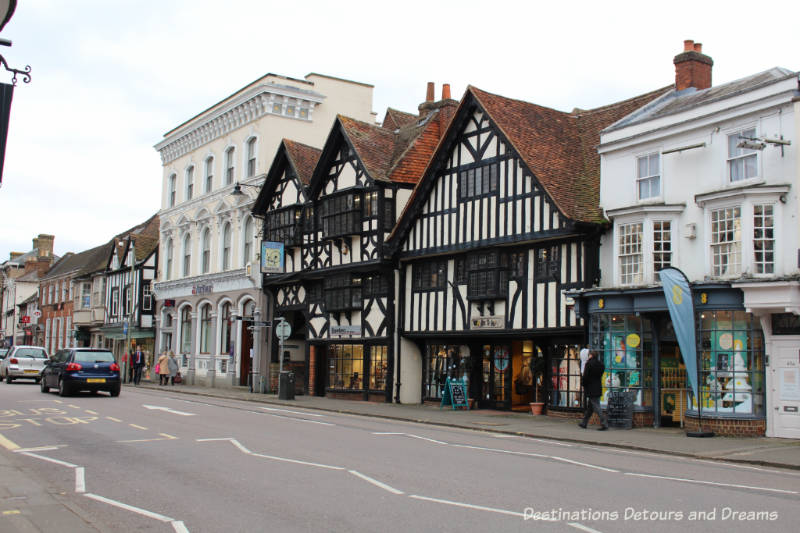 History and British Charm in Farnham. Farnham is a historic British market town located on the western edges of Surrey in the rolling Surrey Hills. It is known for its Georgian streets, historic buildings, craft heritage, and easy access to the North Downs Way. 