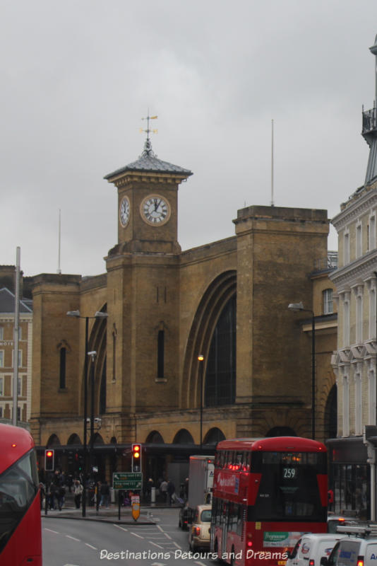 the historic King's Cross Station in London, England: Victorian architecture now also home to fictional Platform 9 3/4 fort he Hogwarts Express