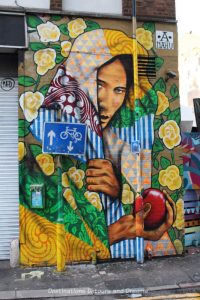 London street art in Shoreditch: Work by Ananda Nahu of Brazil