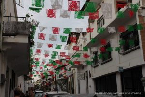 Impressions of Puerto Vallarta: colourful street banners