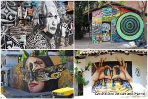 Selection of Puerto Vallarta street art - art is one of a dozen things to do in the city