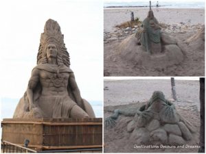 Strolling the Puerto Vallarta Malecón:: sand sculptures