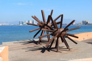 Seaside Sculptures Along the Malecón in Puerto Vallarta, Mexico: Eriza-Dos (Standing on End)