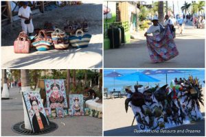 Strolling the Puerto Vallarta Malecón: vendors along the Malecón