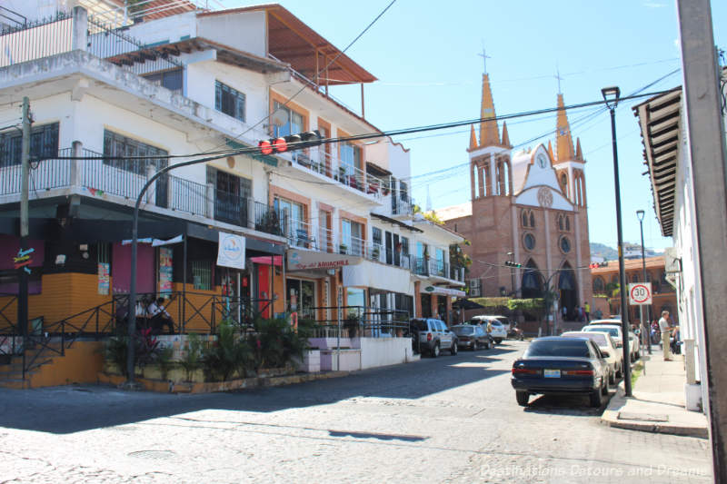 Street leading to Our Lady of Refuge in Puerto Vallarta