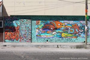 Colourful fish mural in Puerto Vallarta
