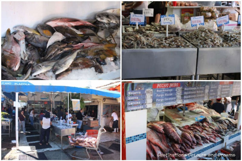 Scenes from Mercado del Mer (fish market) in Puerto Vallarta